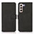 Leather Case Stands Flip Cover Holder D08Y for Samsung Galaxy S21 5G Black