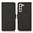 Leather Case Stands Flip Cover Holder D08Y for Samsung Galaxy S21 Plus 5G Black