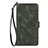 Leather Case Stands Flip Cover Holder D09T for Samsung Galaxy S21 5G Green