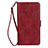 Leather Case Stands Flip Cover Holder D09T for Samsung Galaxy S21 Plus 5G Red