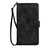 Leather Case Stands Flip Cover Holder D09T for Samsung Galaxy S22 5G Black