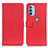 Leather Case Stands Flip Cover Holder D09Y for Motorola Moto G31 Red