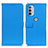 Leather Case Stands Flip Cover Holder D09Y for Motorola Moto G31 Sky Blue