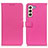 Leather Case Stands Flip Cover Holder D09Y for Samsung Galaxy S21 5G Hot Pink