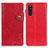 Leather Case Stands Flip Cover Holder D11Y for Sony Xperia 10 III Red