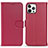 Leather Case Stands Flip Cover Holder DL1 for Apple iPhone 14 Pro Hot Pink