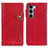 Leather Case Stands Flip Cover Holder DY01 for Motorola Moto G200 5G Red