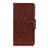 Leather Case Stands Flip Cover Holder for Alcatel 1C (2019) Brown