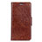 Leather Case Stands Flip Cover Holder for Alcatel 3 Brown