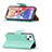 Leather Case Stands Flip Cover Holder for Apple iPhone 13 Mini Cyan