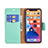 Leather Case Stands Flip Cover Holder for Apple iPhone 13 Mini Cyan