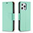 Leather Case Stands Flip Cover Holder for Apple iPhone 13 Pro Cyan