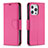 Leather Case Stands Flip Cover Holder for Apple iPhone 13 Pro Hot Pink