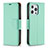 Leather Case Stands Flip Cover Holder for Apple iPhone 13 Pro Max Cyan