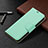 Leather Case Stands Flip Cover Holder for Apple iPhone 13 Pro Max Cyan