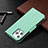 Leather Case Stands Flip Cover Holder for Apple iPhone 13 Pro Max Cyan