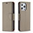 Leather Case Stands Flip Cover Holder for Apple iPhone 13 Pro Max Khaki