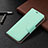 Leather Case Stands Flip Cover Holder for Apple iPhone 14 Plus Cyan
