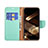 Leather Case Stands Flip Cover Holder for Apple iPhone 14 Pro Cyan