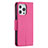 Leather Case Stands Flip Cover Holder for Apple iPhone 14 Pro Max Hot Pink