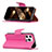 Leather Case Stands Flip Cover Holder for Apple iPhone 14 Pro Max Hot Pink
