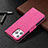 Leather Case Stands Flip Cover Holder for Apple iPhone 14 Pro Max Hot Pink