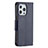Leather Case Stands Flip Cover Holder for Apple iPhone 14 Pro Navy Blue