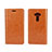 Leather Case Stands Flip Cover Holder for Asus Zenfone 3 ZE552KL Orange