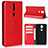Leather Case Stands Flip Cover Holder for Asus Zenfone 5 Lite ZC600KL Red