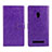 Leather Case Stands Flip Cover Holder for Asus Zenfone 5 Purple