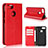 Leather Case Stands Flip Cover Holder for Asus Zenfone Max Plus M1 ZB570TL Red