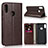 Leather Case Stands Flip Cover Holder for Asus Zenfone Max Pro M2 ZB631KL Brown