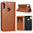 Leather Case Stands Flip Cover Holder for Asus Zenfone Max Pro M2 ZB631KL Orange