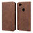 Leather Case Stands Flip Cover Holder for Google Pixel 3a Brown