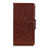 Leather Case Stands Flip Cover Holder for HTC Desire 19 Plus Brown