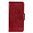Leather Case Stands Flip Cover Holder for HTC Desire 19 Plus Red
