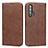 Leather Case Stands Flip Cover Holder for Huawei Honor 20 Pro Brown