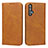 Leather Case Stands Flip Cover Holder for Huawei Honor 20S Orange