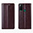 Leather Case Stands Flip Cover Holder for Huawei Honor Play4T Brown