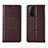 Leather Case Stands Flip Cover Holder for Huawei Honor Play4T Pro Brown