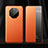Leather Case Stands Flip Cover Holder for Huawei Mate 40 RS Orange