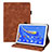 Leather Case Stands Flip Cover Holder for Huawei MatePad 10.8 Brown