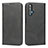 Leather Case Stands Flip Cover Holder for Huawei Nova 5T Black