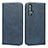 Leather Case Stands Flip Cover Holder for Huawei Nova 5T Blue