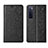 Leather Case Stands Flip Cover Holder for Huawei Nova 7 5G Black