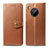 Leather Case Stands Flip Cover Holder for Huawei Y9a Brown