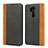 Leather Case Stands Flip Cover Holder for LG G7 Black
