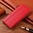 Leather Case Stands Flip Cover Holder for LG K22 Red
