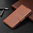 Leather Case Stands Flip Cover Holder for LG K61 Brown
