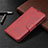 Leather Case Stands Flip Cover Holder for LG K61 Red